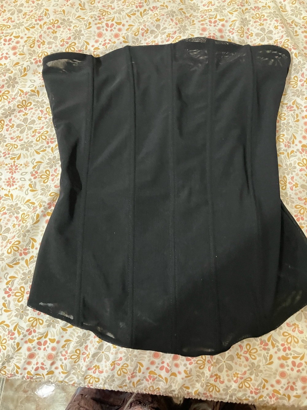 Black Strapless Shaping Corset Top